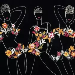 Karnet kwadrat z kopertą Flower Girls - Museums & Galleries