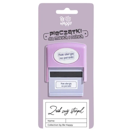 Pieczątka z napisem - Mam alergię na poranki - Be-Happy Gifts