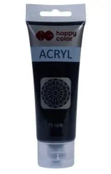 Farba akrylowa 75ml czarna HAPPY COLOR - GDD