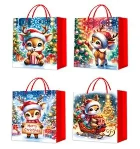 Torebka prezentowa L Boże Narodzenie brokat mix