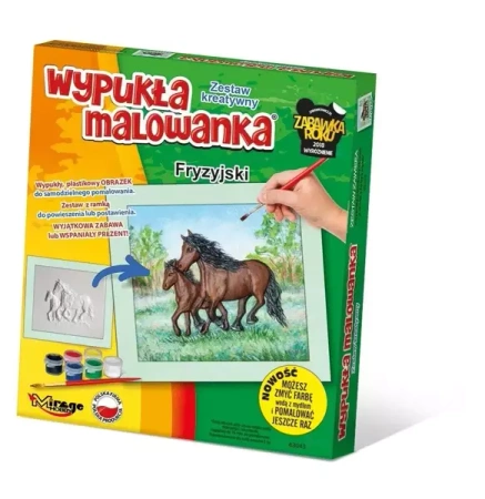 Wypukła malowanka Konie - Fryzyjski - Mirage Hobby