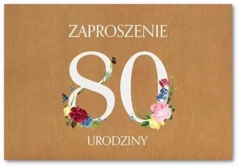 Zaproszenie Urodziny 80 ZT42 (10szt.) - Trend