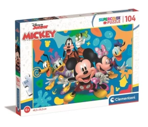 Puzzle 104 Super Kolor Disney Mickey and Friends - Clementoni