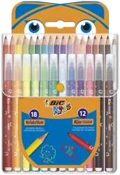 Zestaw BIC Kids Panda Etui 18+12szt