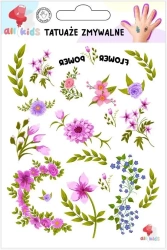 Tatuaże zmywalne dla dzieci Kwiaty - All4Kids
