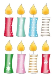 Naklejki świeczki kolorowe - Herma