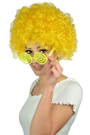 Peruka afro XXL żółta - Arpex