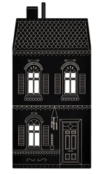 Drewniana tablica kredowa, Kamienica 74x37cm - Milin