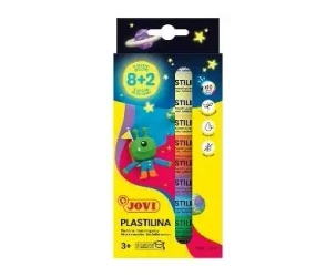 Plastelina 15g 8 basic kolor + 2 świecące w ciemn - JOVI