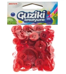 Guziki kreatywne czerwone 40g - Brewis