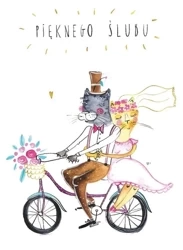 Karnet B6 Ślub koty na rowerze - Henry