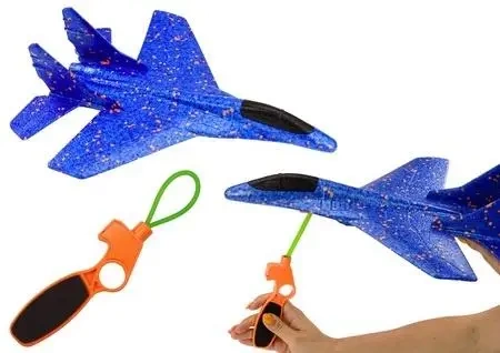 Samolot myśliwiec styropianowy z wyrzutnią - Leantoys