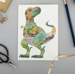 Karnet A100 B6 + koperta Tyranozaur - DM Collection