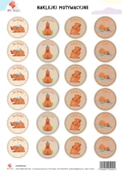 Naklejki motywacyjne A4 Kapibara motywiara - All4Kids