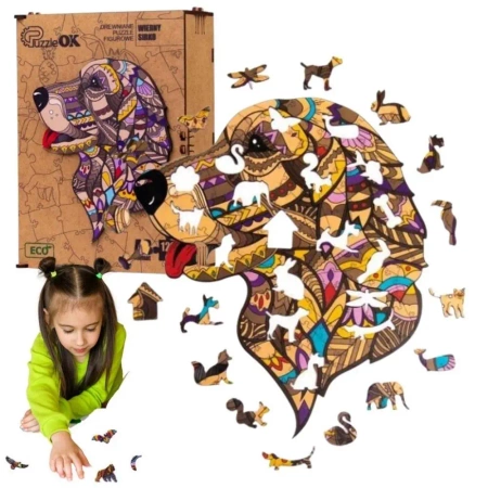 Puzzle drewniane eko 125 Wierny Sirko A3 - PuzzleOK