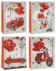 Torebka prezentowa 26x32x10cm mix ROZETTE