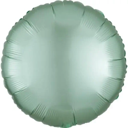 Balon foliowy Lustre Mint Green okrągły 43cm - Amscan