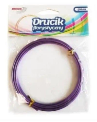 Druciki florystyczne 3mx2mm fioletowe - Brewis