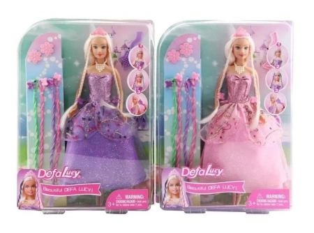 Lalka z doczepianymi warkoczami mix - Ciuciubabka