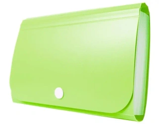 Mini organizer harmonijkowy PP zatrzask zielony - Tetis