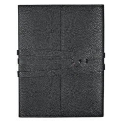 Notatnik wiązany ze sztucznej skóry czarny - Peter Pauper Press