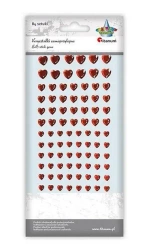 Kryształki samoprzylepne serca mix rozmiarów - Titanum