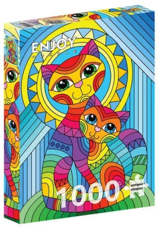 Puzzle 1000 Kot i kotek - Enjoy