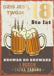 Karnet B6 PR-394 Urodziny 18 - Kukartka