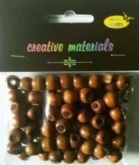 Koraliki drewniane brązowe ok 26g ok 150szt - Galeria Hobby