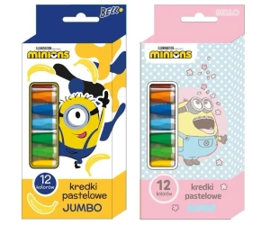 Kredki pastelowe Jumbo 12 kolorów Minionki - Beniamin