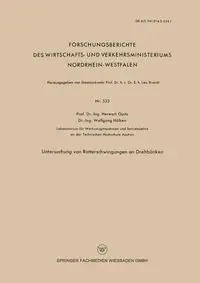 Untersuchung Von Ratterschwingungen an Drehbanken - Opitz Herwart