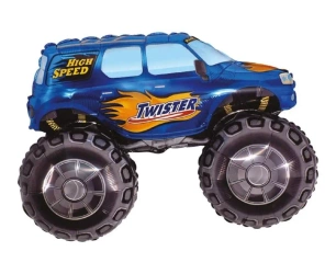 Balon foliowy 61cm Samochód Twister niebieski - Godan