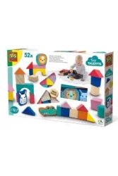 Klocki drewniane kolorowe 52el - SES