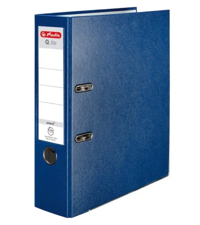 Segregator A4 8cm PP niebieski Q file - HERLITZ