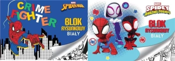 Blok rysunkowy A4/20K biały Spider Man - Beniamin