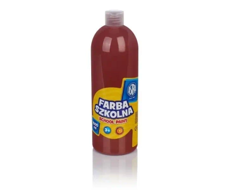 Farba szkolna brązowa 1000ml ASTRA - ASTRA papiernicze