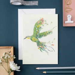 Karnet A152 B6 + koperta Pliszka żółta - DM Collection