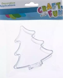 Ozdoba dekoracyjna plastikowa, choinka (10 cm)