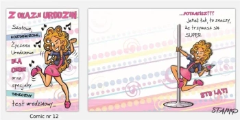 Karnet Comic B6 + koperta wzór nr 12 Urodziny - Stamp