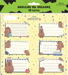Naklejki na zeszyty - Kapibary (12szt) - Henry
