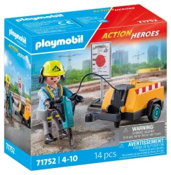 Playmobil Pracownik budowlany z młotem pneumatycznym 71752