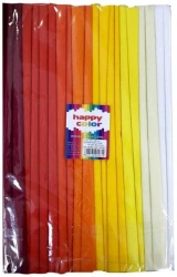 Bibuła marszczona 25x200cm mix kol ciepłe 10 rolek - GDD