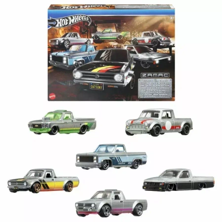 Hot Wheels ZAMAC PICK-UPS 2024 Box Set Multi 6 Pack Datsun Chevy NISSAN - Mattel