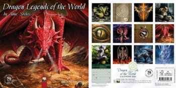 Kalendarz 2026 ścienny kwadrat Smoki Anne Stokes - Praca zbiorowa