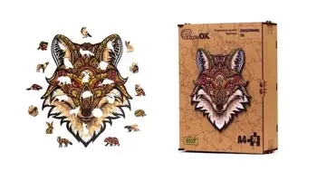 Puzzle drewniane eko 70 Zaczarowany lis A4 - PuzzleOK
