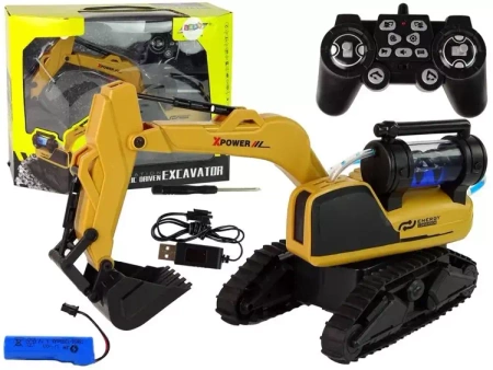 Koparka gąsienicowa zdalnie Sterowana żółta - Leantoys