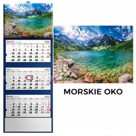 Kalendarz 2026 trójdzielny Morskie Oko - Evena