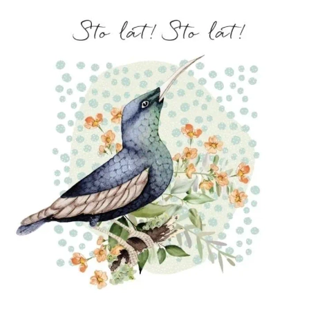 Karnet Swarovski kwadrat CL4509_PO Sto lat! - Clear Creations