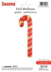 Balon Boże Narodzenie Laska cukrowa czerowna 73x36 - Sezona