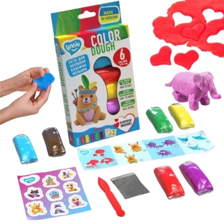 Zestaw ciastoliny piankolina 6 kolorów - Lovin